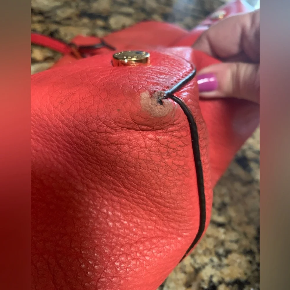 Michael Kors Ciara Flame Leather Handbag